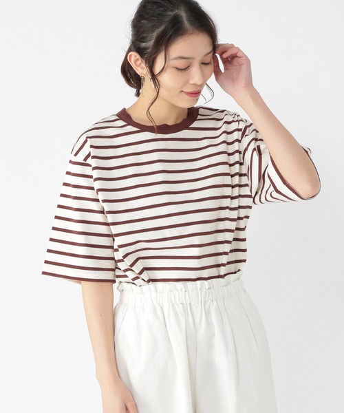 studio CLIP（スタディオクリップ）の「【キナリノ掲載商品】USAコットンアソートＴシャツ[プラスサイズあり]（Tシャツ/カットソー・レディース・その他1/その他2/ライトグリーン/その他3/オフホワイト/その他4/その他5/スモーク/ピンク/ライトベージュ・LARGE/MEDIUM/XX-LARGE）」の8枚目の写真