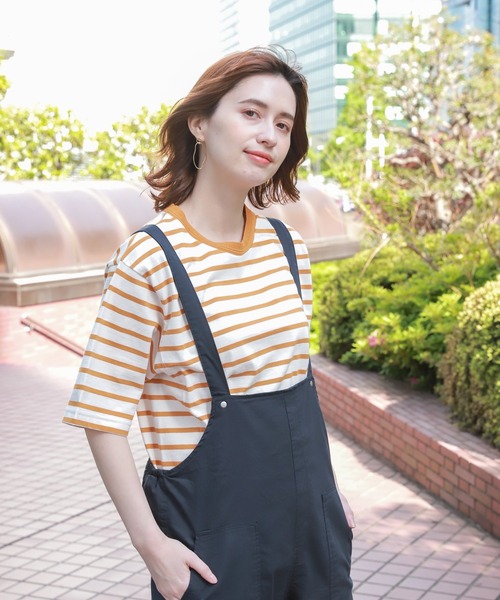 studio CLIP（スタディオクリップ）の「【キナリノ掲載商品】USAコットンアソートＴシャツ[プラスサイズあり]（Tシャツ/カットソー・レディース・その他1/その他2/ライトグリーン/その他3/オフホワイト/その他4/その他5/スモーク/ピンク/ライトベージュ・LARGE/MEDIUM/XX-LARGE）」の9枚目の写真