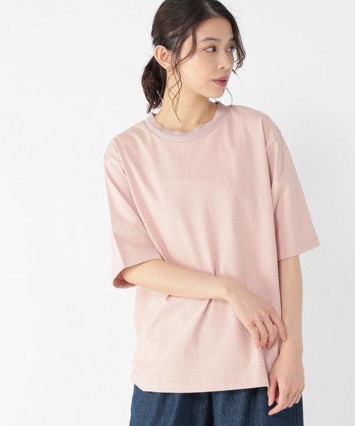 studio CLIP（スタディオクリップ）の「【キナリノ掲載商品】USAコットンアソートＴシャツ[プラスサイズあり]（Tシャツ/カットソー・レディース・その他1/その他2/ライトグリーン/その他3/オフホワイト/その他4/その他5/スモーク/ピンク/ライトベージュ・LARGE/MEDIUM/XX-LARGE）」の4枚目の写真