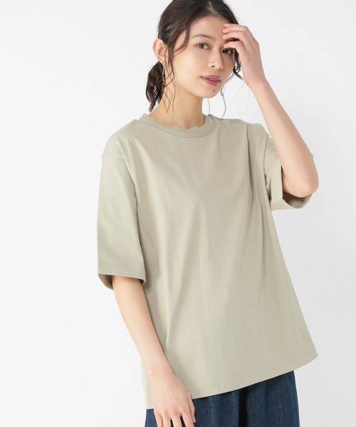 studio CLIP（スタディオクリップ）の「【キナリノ掲載商品】USAコットンアソートＴシャツ[プラスサイズあり]（Tシャツ/カットソー・レディース・その他1/その他2/ライトグリーン/その他3/オフホワイト/その他4/その他5/スモーク/ピンク/ライトベージュ・LARGE/MEDIUM/XX-LARGE）」の3枚目の写真