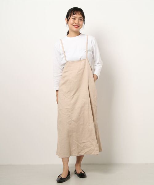 ehka sopo(エヘカソポ)の「サス付マーメイドスカート(スカート・レディース・ベージュ/グリーン/チャコール・フリ-)」の2枚目の写真