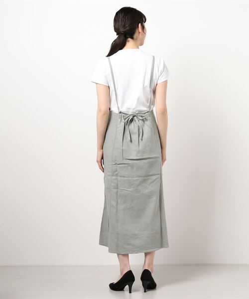 ehka sopo(エヘカソポ)の「サス付マーメイドスカート(スカート・レディース・ベージュ/グリーン/チャコール・フリ-)」の5枚目の写真