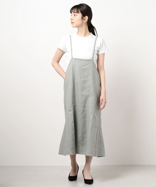 ehka sopo(エヘカソポ)の「サス付マーメイドスカート(スカート・レディース・ベージュ/グリーン/チャコール・フリ-)」の6枚目の写真