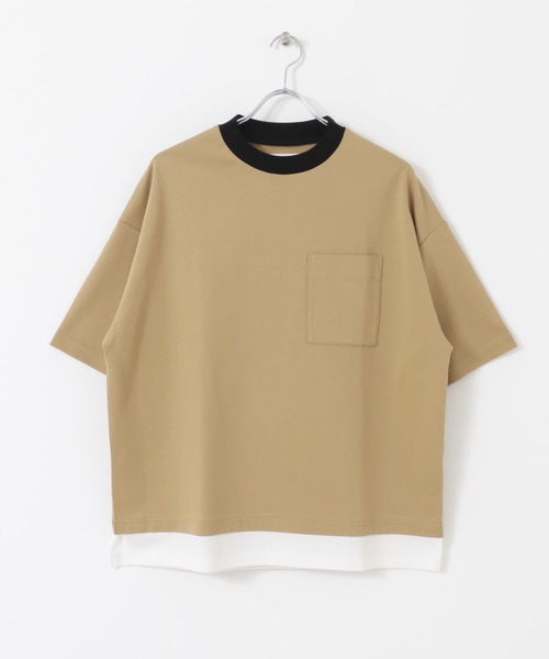 URBAN RESEARCH(アーバンリサーチ)の「URBAN RESEARCH iD レイヤードシルケットポンチTシャツ(Tシャツ/カットソー・メンズ・ベージュ/グリーン系その他/ブラック・LARGE/MEDIUM)」の17枚目の写真