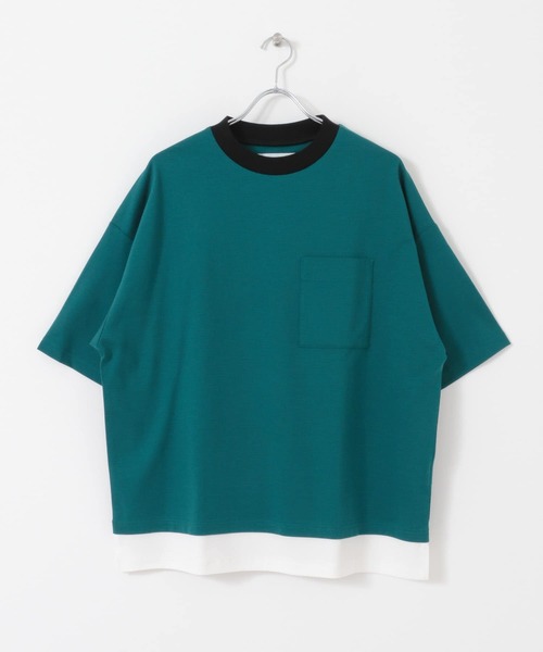 URBAN RESEARCH(アーバンリサーチ)の「URBAN RESEARCH iD レイヤードシルケットポンチTシャツ(Tシャツ/カットソー・メンズ・ベージュ/グリーン系その他/ブラック・LARGE/MEDIUM)」の19枚目の写真