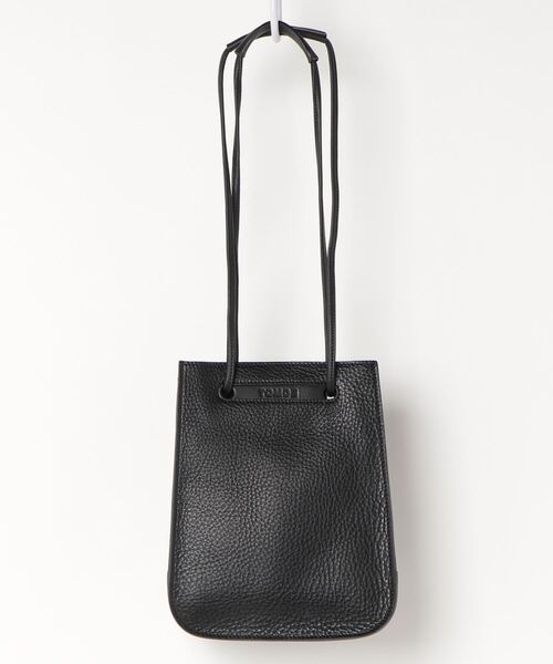 TOMOE ブラックレザー ショルダーバッグ 2WAYショルダーS TOMOE トモエ