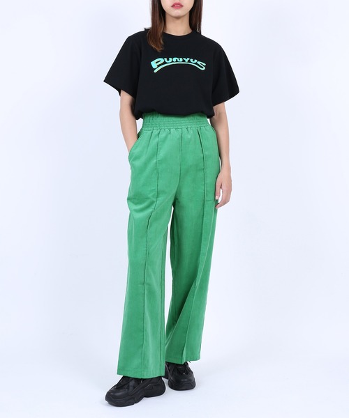 PUNYUS（プニュズ）の「PUNYUSロゴＴシャツ（Tシャツ/カットソー・レディース・ブラック/イエロー/ライム/サックスブルー/ホワイト・2/3/4/1）」の3枚目の写真