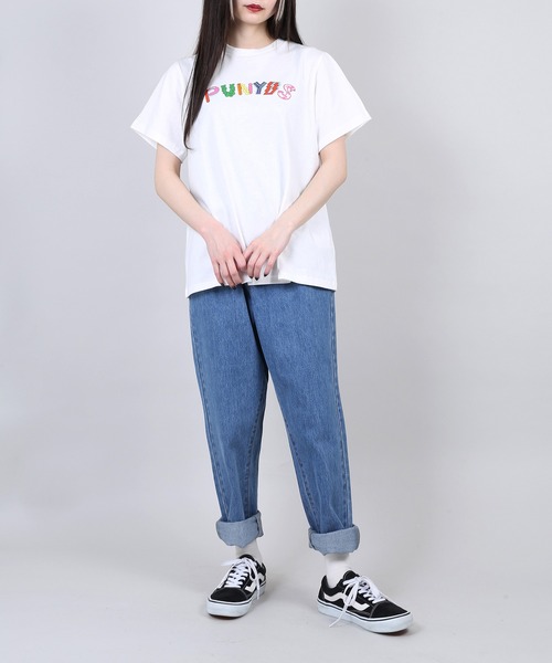 PUNYUS（プニュズ）の「PUNYUSロゴＴシャツ（Tシャツ/カットソー・レディース・ブラック/イエロー/ライム/サックスブルー/ホワイト・2/3/4/1）」の19枚目の写真