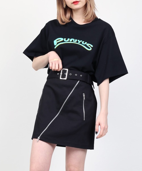 PUNYUS（プニュズ）の「PUNYUSロゴＴシャツ（Tシャツ/カットソー・レディース・ブラック/イエロー/ライム/サックスブルー/ホワイト・2/3/4/1）」の20枚目の写真