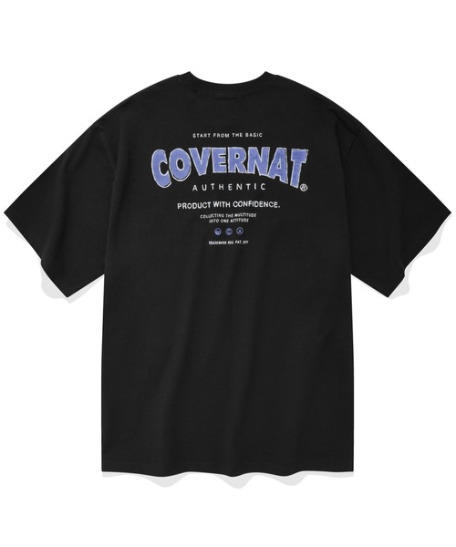 COVERNAT(カバーナット)の「【COVERNAT】DRAWING LAYOUT LOGO S/S TEE / カバーナット ドローイング レイアウト ロゴ Tシャツ(Tシャツ/カットソー・メンズ・チャコールグレー/ホワイト/ブラック/ネイビー・LARGE/MEDIUM/SMALL/X-LARGE)」の3枚目の写真
