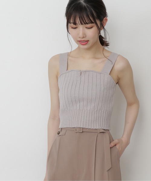 FREE'S MART（フリーズマート）の「◆ワイドリブニットビスチェ（ニット/セーター・レディース・ブラック/パープル/グレー・FREE）」の7枚目の写真