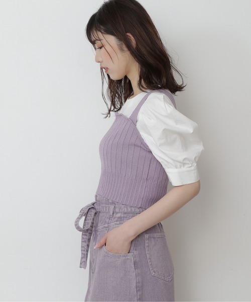 FREE'S MART（フリーズマート）の「◆ワイドリブニットビスチェ（ニット/セーター・レディース・ブラック/パープル/グレー・FREE）」の8枚目の写真