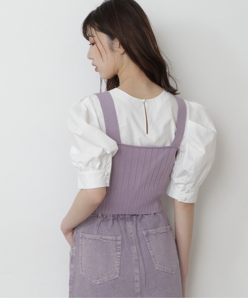 FREE'S MART（フリーズマート）の「◆ワイドリブニットビスチェ（ニット/セーター・レディース・ブラック/パープル/グレー・FREE）」の5枚目の写真