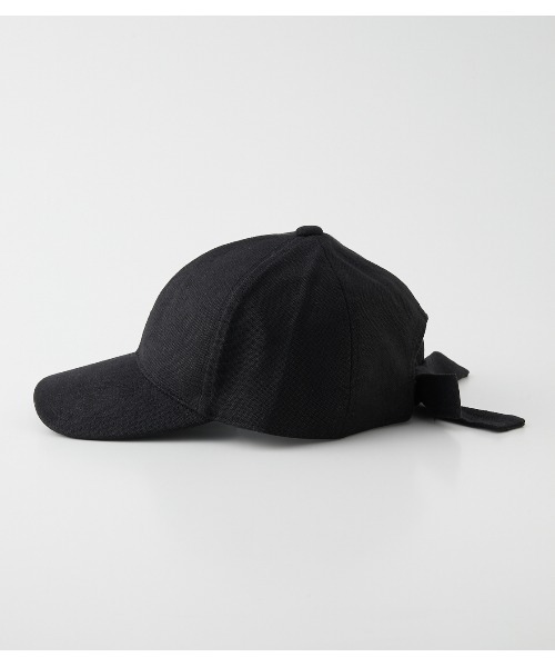 AZUL by moussy（アズールバイマウジー）の「LIKE LINEN BACK RIBBON CAP/ライクリネンバックリボンキャップ（キャップ・レディース・アイボリー/ベージュ/ブラック・FREE）」の10枚目の写真