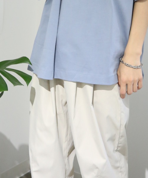 TUTTU（トゥトゥ）の「ビッグシルエット 無地Tシャツ（Tシャツ/カットソー・メンズ・スカイブルー/ブラック/ホワイト/ベージュ/チャコール/グレイッシュベージュ・M/L）」の12枚目の写真