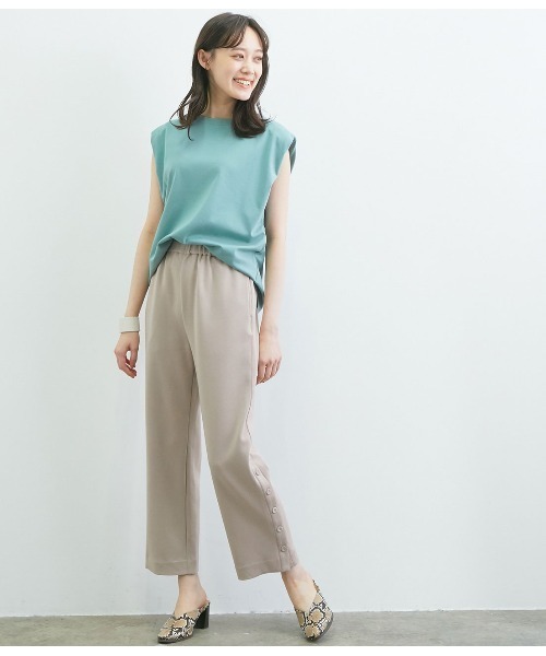 VIS(ビス)の「【星玲奈さんコラボ】ショルダーパットフレンチTシャツ(Tシャツ/カットソー・レディース・ブラック/オフホワイト/オレンジ/ライトグリーン/ベージュ系その他2・FREE/FT)」の17枚目の写真