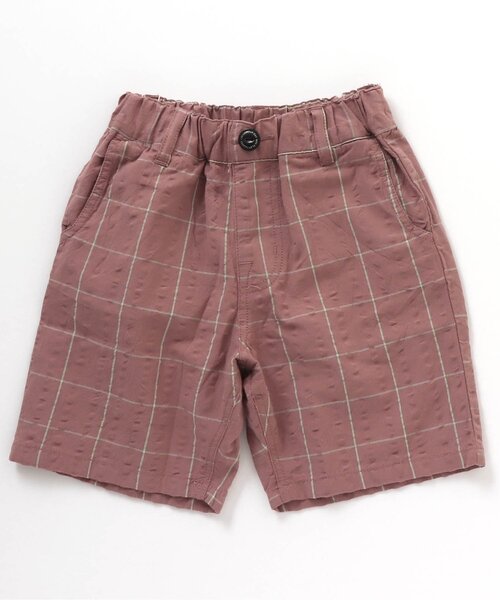 BREEZE（ブリーズ）の「もっとスズシーチェックパンツ 5分丈（その他パンツ・キッズ・ミント/ピンク/ブラック・110/120/150/90/130/140/100）」の3枚目の写真