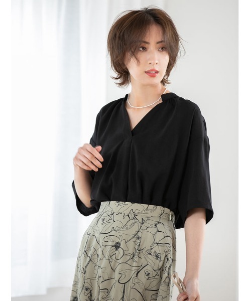 fifth(フィフス)の「線花柄切り替えスカート(スカート・レディース・ブラック/グリーン・SMALL/MEDIUM)」の13枚目の写真