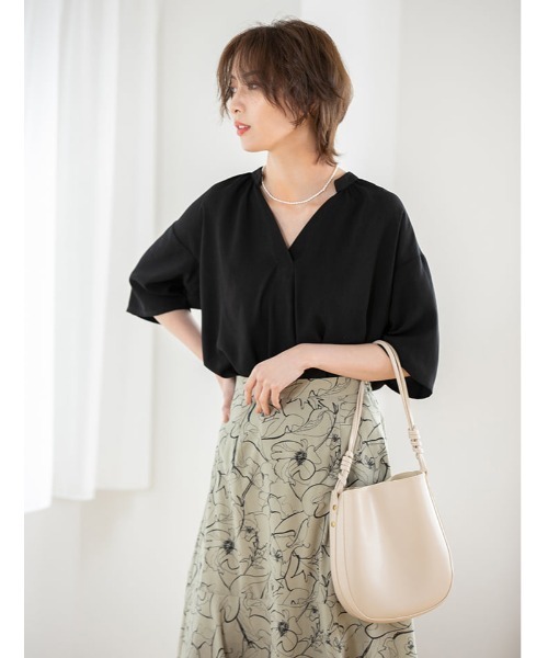 fifth(フィフス)の「線花柄切り替えスカート(スカート・レディース・ブラック/グリーン・SMALL/MEDIUM)」の15枚目の写真