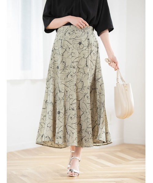 fifth(フィフス)の「線花柄切り替えスカート(スカート・レディース・ブラック/グリーン・SMALL/MEDIUM)」の19枚目の写真