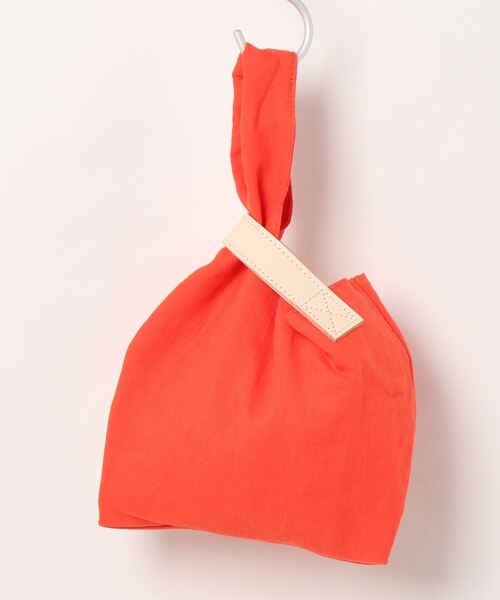 PUAL CE CIN（ピュアルセシン）の「ＬＩＮＥＮ　ＭＡＲＫＥＴ　ＴＯＴＥ　Ｓ（トートバッグ・レディース・グレー/ライム/オレンジ・FREE）」の4枚目の写真