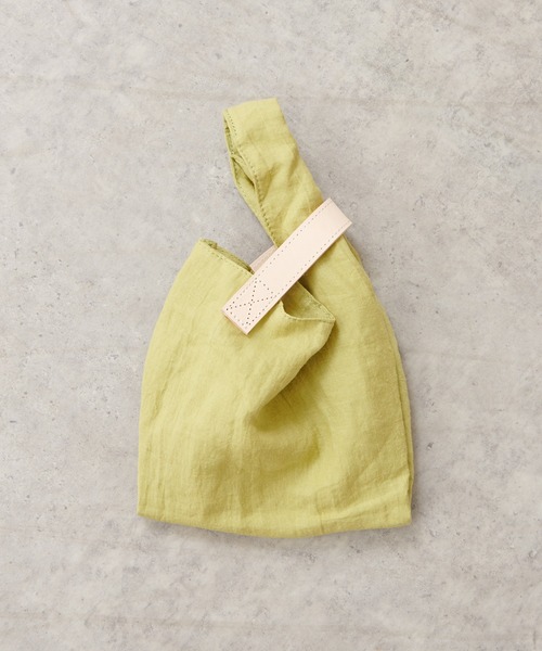 PUAL CE CIN（ピュアルセシン）の「ＬＩＮＥＮ　ＭＡＲＫＥＴ　ＴＯＴＥ　Ｓ（トートバッグ・レディース・グレー/ライム/オレンジ・FREE）」の13枚目の写真