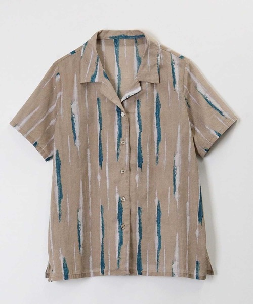 RAG MACHINE（ラグマシーン）の「【RAG MACHINE】柄シアーシャツ（シャツ/ブラウス・レディース・ブラウン/ベージュ/ホワイト×ネイビー・M/L）」の10枚目の写真