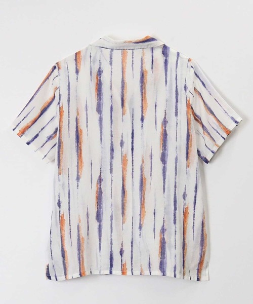 RAG MACHINE（ラグマシーン）の「【RAG MACHINE】柄シアーシャツ（シャツ/ブラウス・レディース・ブラウン/ベージュ/ホワイト×ネイビー・M/L）」の8枚目の写真