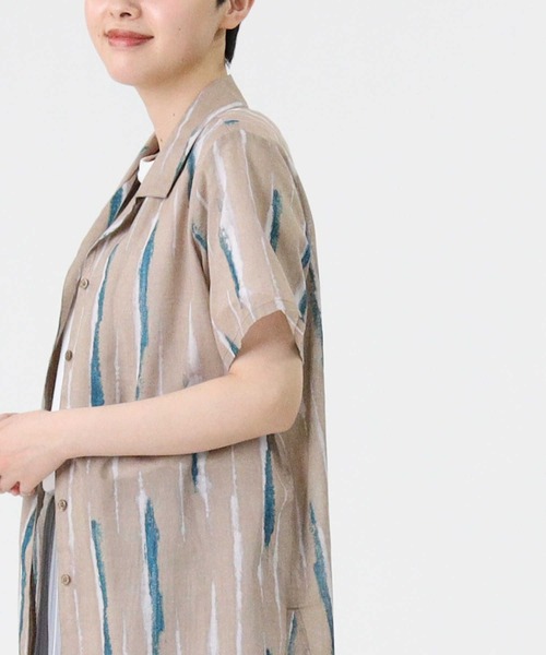 RAG MACHINE（ラグマシーン）の「【RAG MACHINE】柄シアーシャツ（シャツ/ブラウス・レディース・ブラウン/ベージュ/ホワイト×ネイビー・M/L）」の19枚目の写真