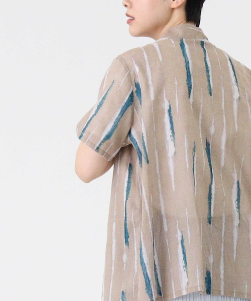 RAG MACHINE（ラグマシーン）の「【RAG MACHINE】柄シアーシャツ（シャツ/ブラウス・レディース・ブラウン/ベージュ/ホワイト×ネイビー・M/L）」の18枚目の写真