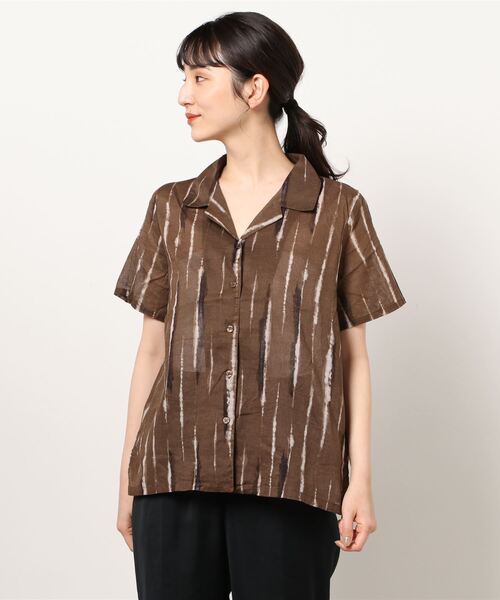 RAG MACHINE（ラグマシーン）の「【RAG MACHINE】柄シアーシャツ（シャツ/ブラウス・レディース・ブラウン/ベージュ/ホワイト×ネイビー・M/L）」の21枚目の写真