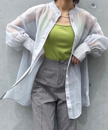 frunco | シアーバンドカラーシャツ(シャツ/ブラウス)