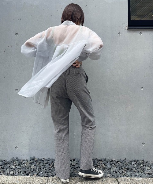 frunco（フランコ）の「【ZOZO限定カラー:BLUE】シアーバンドカラーシャツ（シャツ/ブラウス・レディース・ピンク/アイボリー/ブルー・FREE）」の18枚目の写真