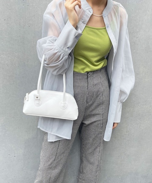 frunco（フランコ）の「【ZOZO限定カラー:BLUE】シアーバンドカラーシャツ（シャツ/ブラウス・レディース・ピンク/アイボリー/ブルー・FREE）」の14枚目の写真