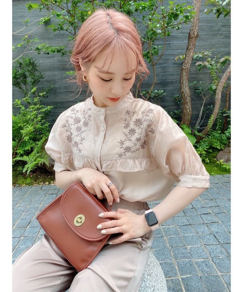 jumelle（ジュメロ）の「チョア刺繍ブラウス（シャツ/ブラウス・レディース・ブラック/ピンクベージュ・FREE）」の15枚目の写真