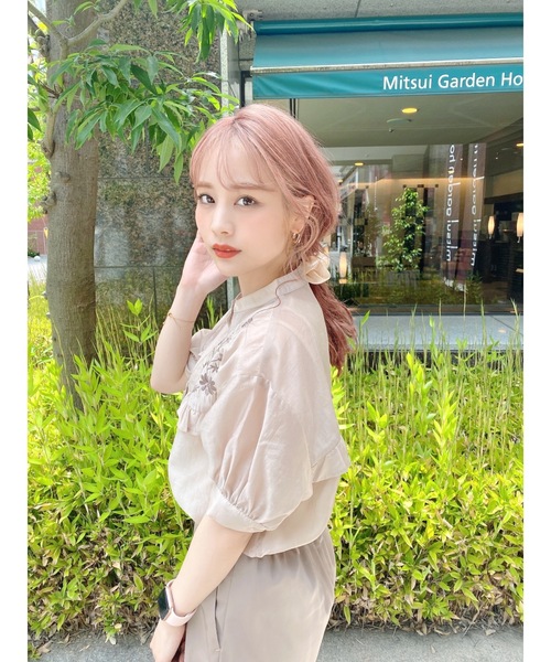 jumelle（ジュメロ）の「チョア刺繍ブラウス（シャツ/ブラウス・レディース・ブラック/ピンクベージュ・FREE）」の10枚目の写真