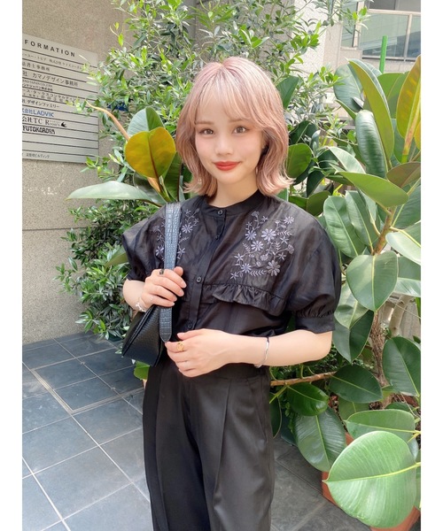jumelle（ジュメロ）の「チョア刺繍ブラウス（シャツ/ブラウス・レディース・ブラック/ピンクベージュ・FREE）」の22枚目の写真