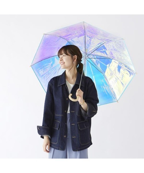 Amvel（アンベル）の「【 Amvel / アンベル 】 オーロラ ビニール傘 / オーロラ傘 Aurora Vinyl Umbrella A2106LF AMI（長傘・レディース・ホワイト・FREE）」の16枚目の写真