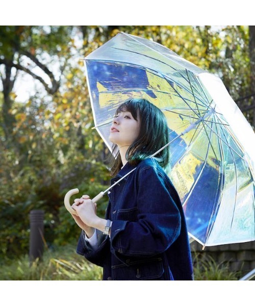 Amvel（アンベル）の「【 Amvel / アンベル 】 オーロラ ビニール傘 / オーロラ傘 Aurora Vinyl Umbrella A2106LF AMI（長傘・レディース・ホワイト・FREE）」の10枚目の写真