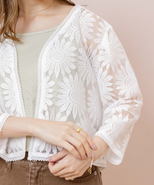 flower(フラワー)の「マーガレットガウン(カーディガン/ボレロ・レディース・ベージュ/アイボリー・FREE)」の7枚目の写真