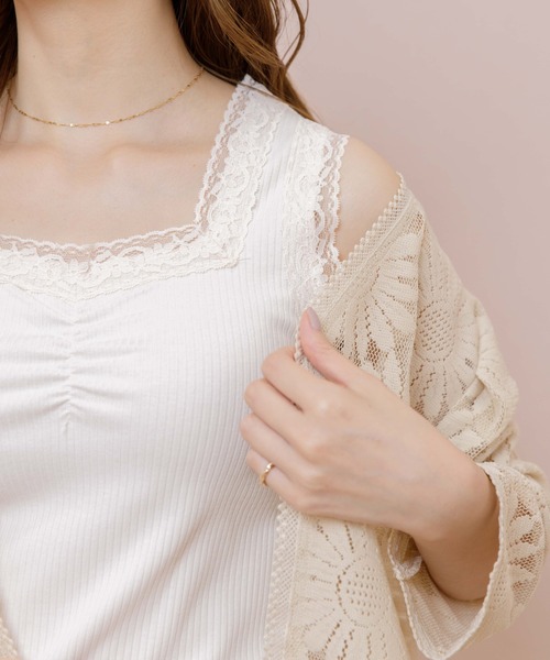 flower(フラワー)の「マーガレットガウン(カーディガン/ボレロ・レディース・ベージュ/アイボリー・FREE)」の14枚目の写真