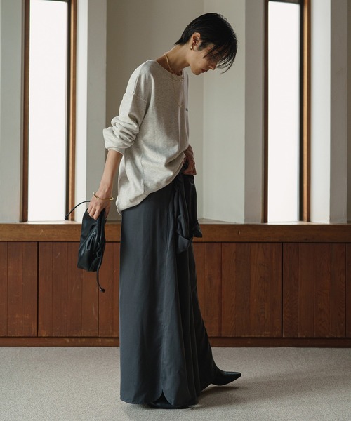 LOUNGEDRESS(ラウンジドレス)の「ポケットシャツワンピース(シャツワンピース・レディース・ブラウン/チャコールグレー・FREE)」の6枚目の写真