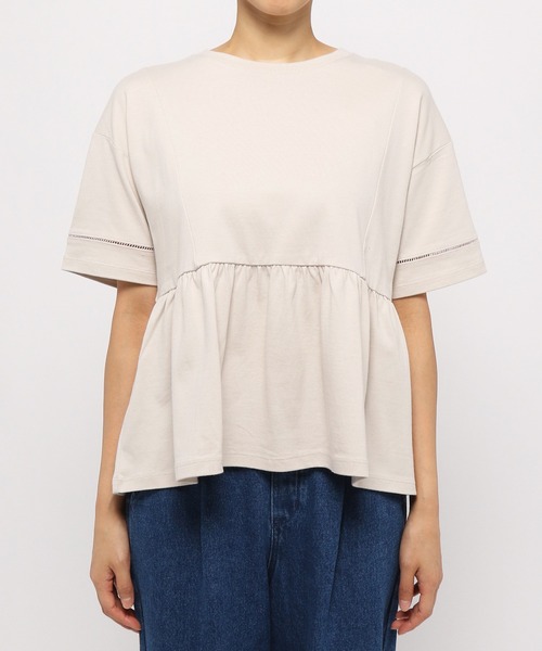 studio CLIP（スタディオクリップ）の「ハシゴレース切り替えプルオーバー（Tシャツ/カットソー・レディース・スモーク/グリーン/ライトグレー・MEDIUM/LARGE）」の13枚目の写真