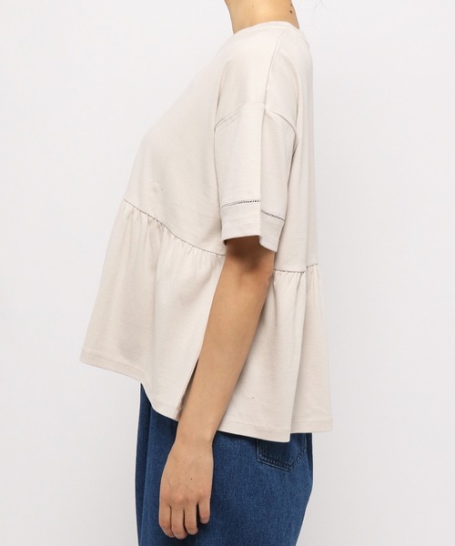 studio CLIP（スタディオクリップ）の「ハシゴレース切り替えプルオーバー（Tシャツ/カットソー・レディース・スモーク/グリーン/ライトグレー・MEDIUM/LARGE）」の11枚目の写真