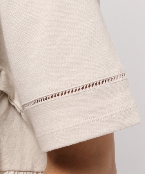 studio CLIP（スタディオクリップ）の「ハシゴレース切り替えプルオーバー（Tシャツ/カットソー・レディース・スモーク/グリーン/ライトグレー・MEDIUM/LARGE）」の8枚目の写真