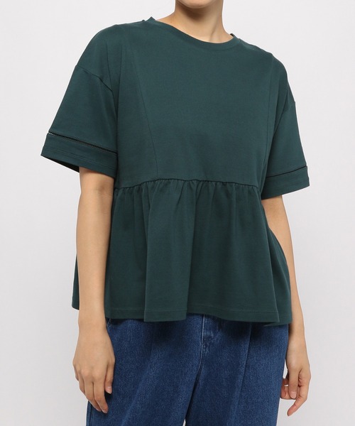 studio CLIP（スタディオクリップ）の「ハシゴレース切り替えプルオーバー（Tシャツ/カットソー・レディース・スモーク/グリーン/ライトグレー・MEDIUM/LARGE）」の16枚目の写真