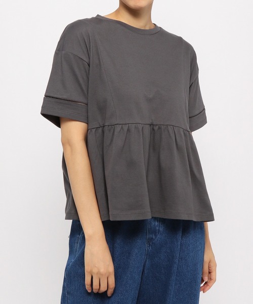 studio CLIP（スタディオクリップ）の「ハシゴレース切り替えプルオーバー（Tシャツ/カットソー・レディース・スモーク/グリーン/ライトグレー・MEDIUM/LARGE）」の17枚目の写真