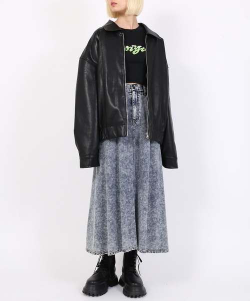 PUNYUS（プニュズ）の「デニムロングスカート（デニムスカート・レディース・ライトブルー/インディゴブルー/ブラック系その他/ブルー系その他・1/2/4/3）」の21枚目の写真