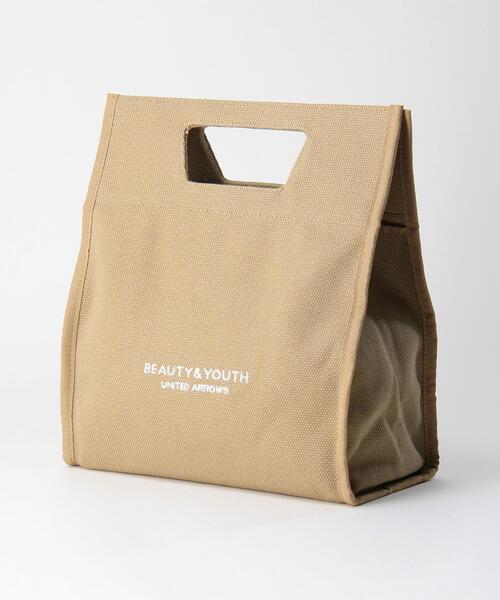 BEAUTY&YOUTH UNITED ARROWS（ビューティーアンドユースユナイテッドアローズ）の「BY キャンバススクエアロゴトート バッグ（トートバッグ・レディース・モカ/ブラック/ナチュラル/ケリー/パープル・FREE）」の7枚目の写真