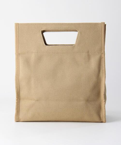 BEAUTY&YOUTH UNITED ARROWS（ビューティーアンドユースユナイテッドアローズ）の「BY キャンバススクエアロゴトート バッグ（トートバッグ・レディース・モカ/ブラック/ナチュラル/ケリー/パープル・FREE）」の8枚目の写真